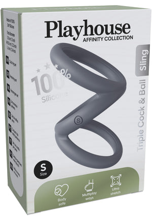 Performance masculine Playhouse Triple Cock & Ball Sling Small