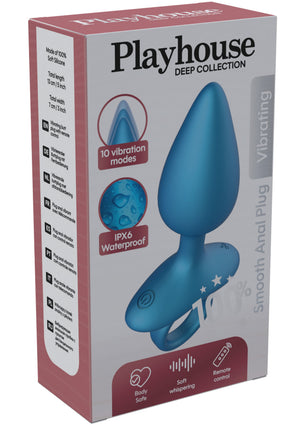 Jouet anal Playhouse Smooth Anal Plug Vibrating + Remote