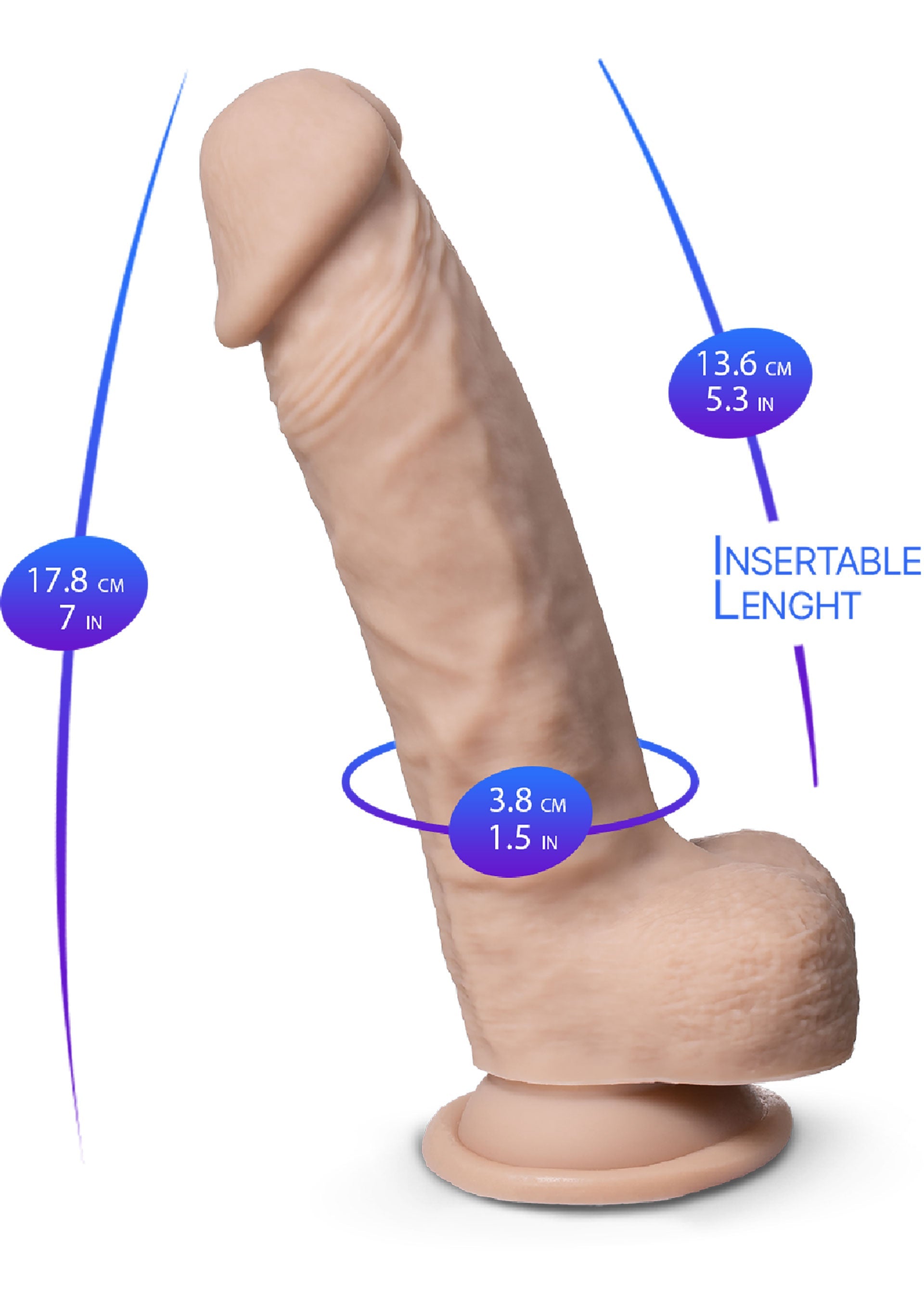 Dildo Silex-D Real Skin Dildo Model 1 - 7 inch