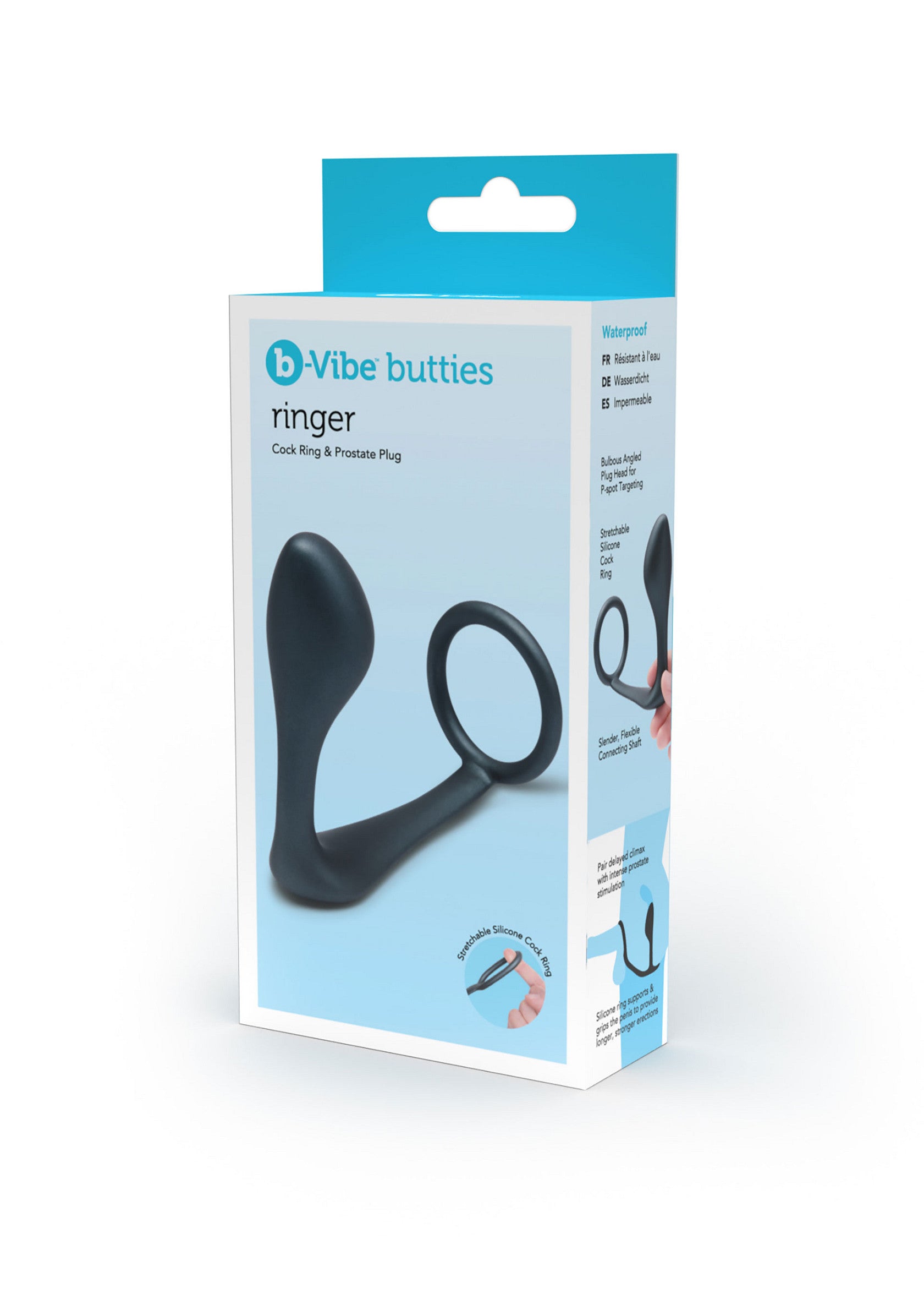 Varpos žiedas ir prostatos kaištis B-Vibe Ringer