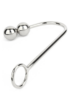 Accessoire BDSM Mr. Steel Anal Hook Double Balls 40+40mm