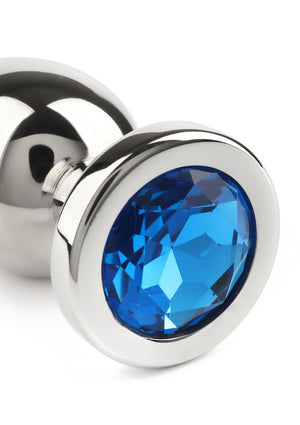 Jouet anal Mr. Steel Jewled Butt Plug Small
