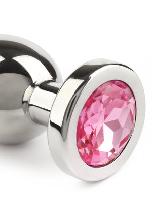 Jouet anal Mr. Steel Jewled Butt Plug Small