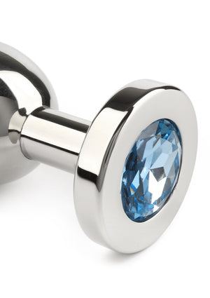 Jouet anal Mr. Steel Jewled Butt Plug Medium