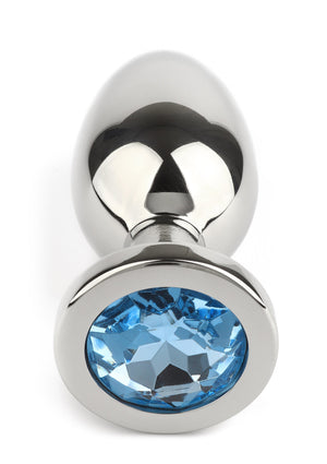 Jouet anal Mr. Steel Jewled Butt Plug Large