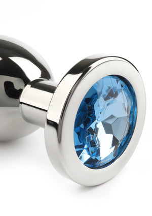 Jouet anal Mr. Steel Jewled Butt Plug Large