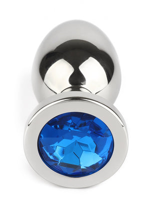 Jouet anal Mr. Steel Jewled Butt Plug Large