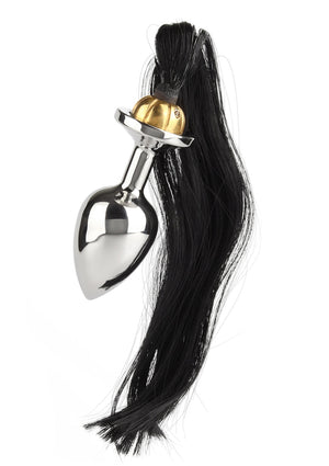 Jouet anal Mr. Steel Black Hair Pony Tail Rosebud