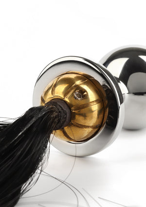 Jouet anal Mr. Steel Black Hair Pony Tail Rosebud