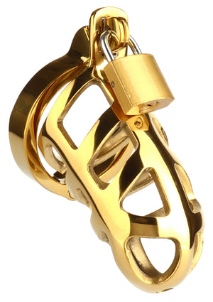 Accessoire BDSM Mr. Steel Brutal Chastity Cage Gold