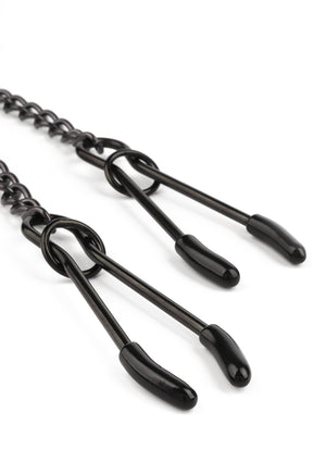 Accessoire BDSM Mr. Steel Tweezer Nipple Clamps Black