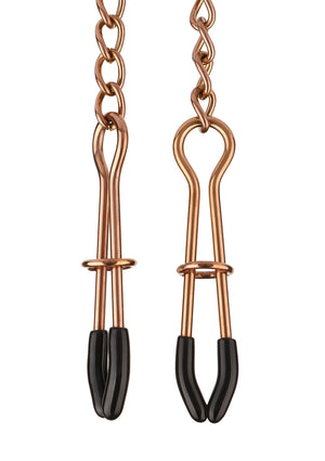 Accessoire BDSM Mr. Steel Tweezer Nipple Clamps Gold