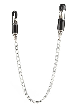 Accessoire BDSM Mr. Steel Barrel Tit Clamps With Chain
