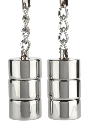 Accessoire BDSM Mr. Steel Aligator Nipple Clamps Weights