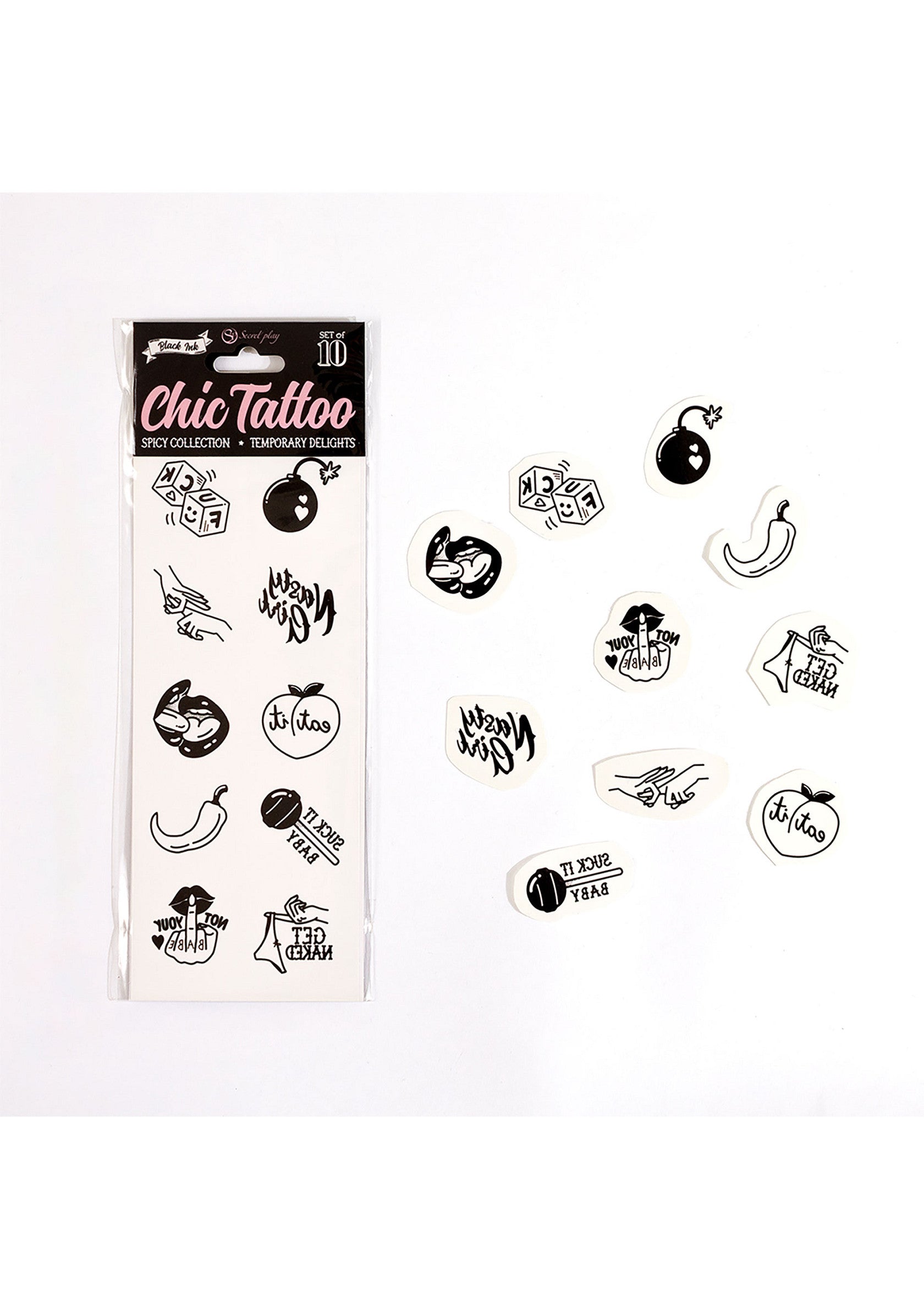 Jeu coquin Secret Play Spicy Chic Temporary Tattoo