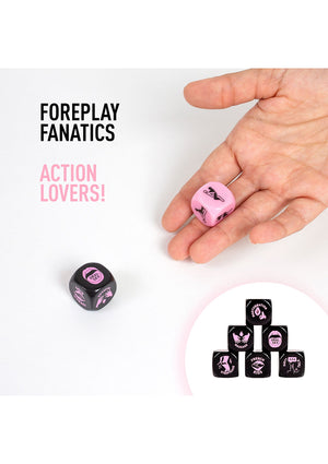 Jeu coquin Secret Play Foreplay Lovers Dice 2 pcs