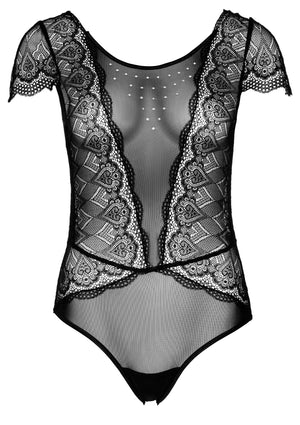 Lingerie Daring Intimates Floral Lace and Mesh Teddy