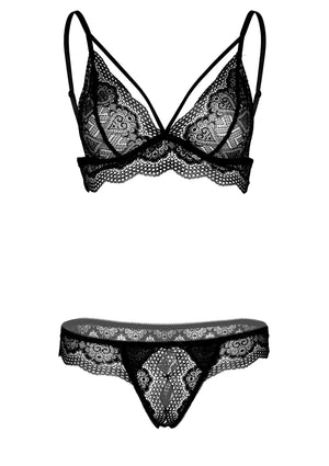 Lingerie Daring Intimates Bra and Crotchless Panty
