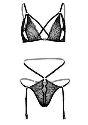 Lingerie Daring Intimates 2PC Peek-a-Boo Bra and Panty