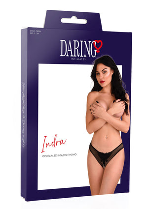 Lingerie Daring Intimates Indra crotchless beaded thong