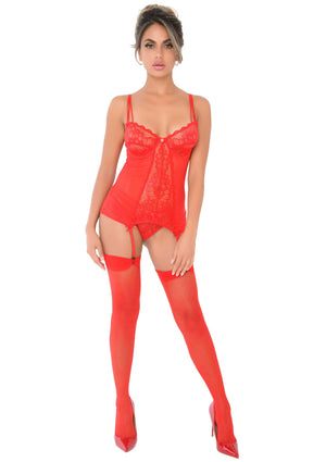 Lingerie Daring Intimates Lace Cami Corset with string