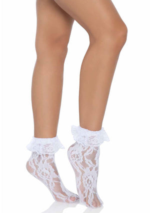 Lingerie Leg Avenue Lace Socks with Ruffle