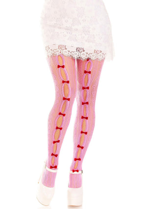 Lingerie Leg Avenue Sweetheart Striped Net Pantyhose