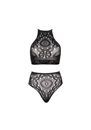Lingerie Leg Avenue Halter Crop Top and High Waist Thong