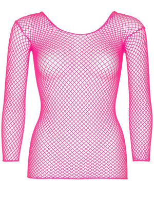 Lingerie Leg Avenue Elastane Long Sleeved Fishnet Shirt