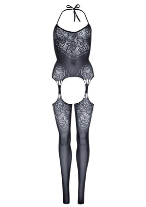 Lingerie Leg Avenue Seamless Lace Net Suspender Bodystocking