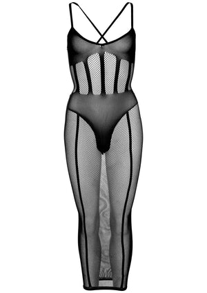 Lingerie Leg Avenue Net and Opaque Bodysuit and Skirt