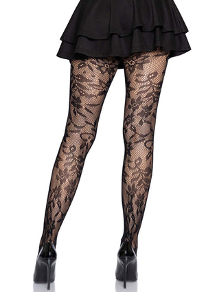 Lingerie Leg Avenue Seamless Floral Lace Pantyhose