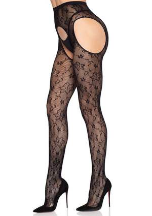 Lingerie Leg Avenue Bloom Net Suspender Tights