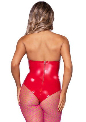 Lingerie Leg Avenue Vinyl Boned Bodysuit