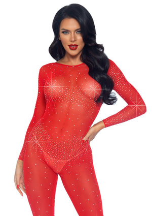 Lingerie Leg Avenue Sheer Rhinestone Catsuit