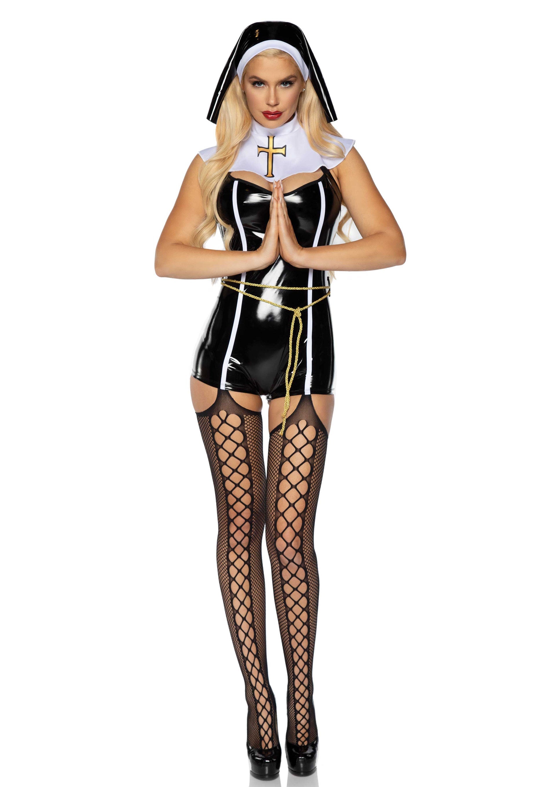 Lingerie Leg Avenue Vinyl Sinful Sister Romper