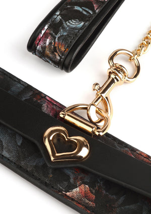 Accessoire BDSM Geisha Floral Jacquard Collar & Leash