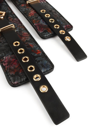 Accessoire BDSM Geisha Floral Jacquard Wrist Cuffs