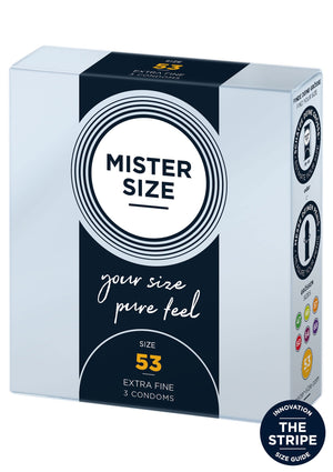 Préservatif MISTER SIZE 53mm Condoms 3pcs
