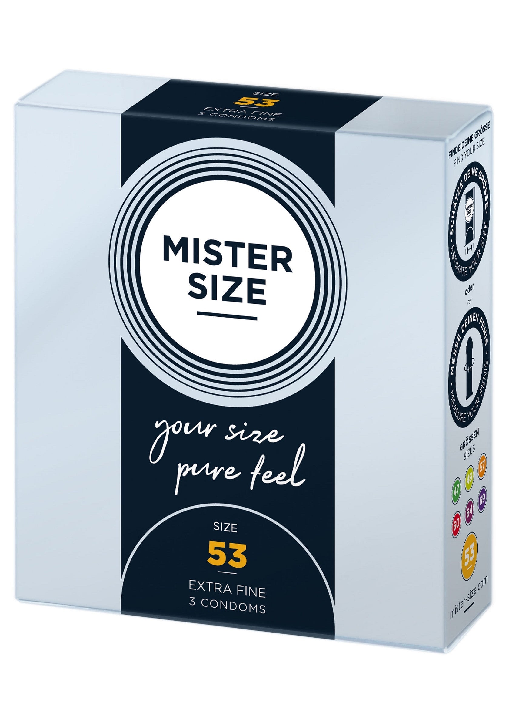 Préservatif MISTER SIZE 53mm Condoms 3pcs