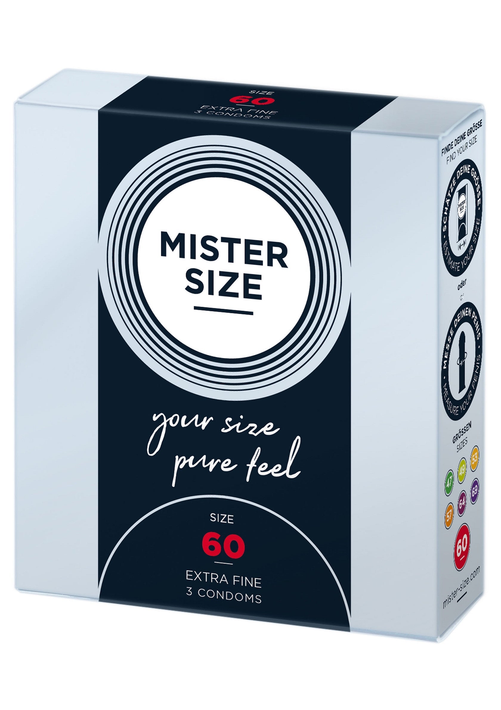 Préservatif MISTER SIZE 60mm Condoms 3pcs