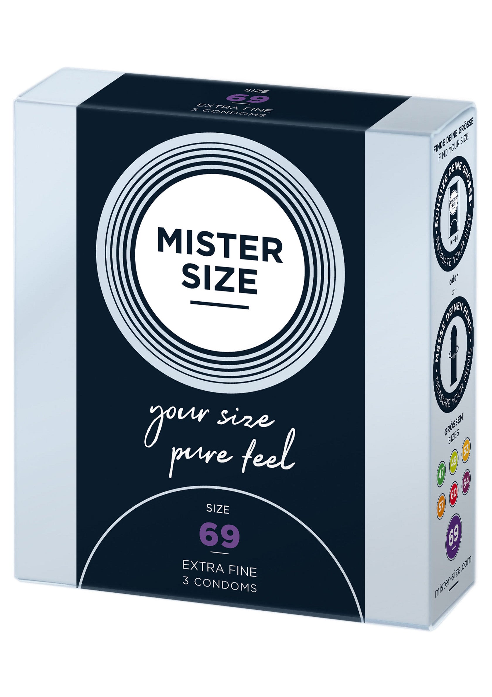Préservatif MISTER SIZE 69mm Condoms 3pcs