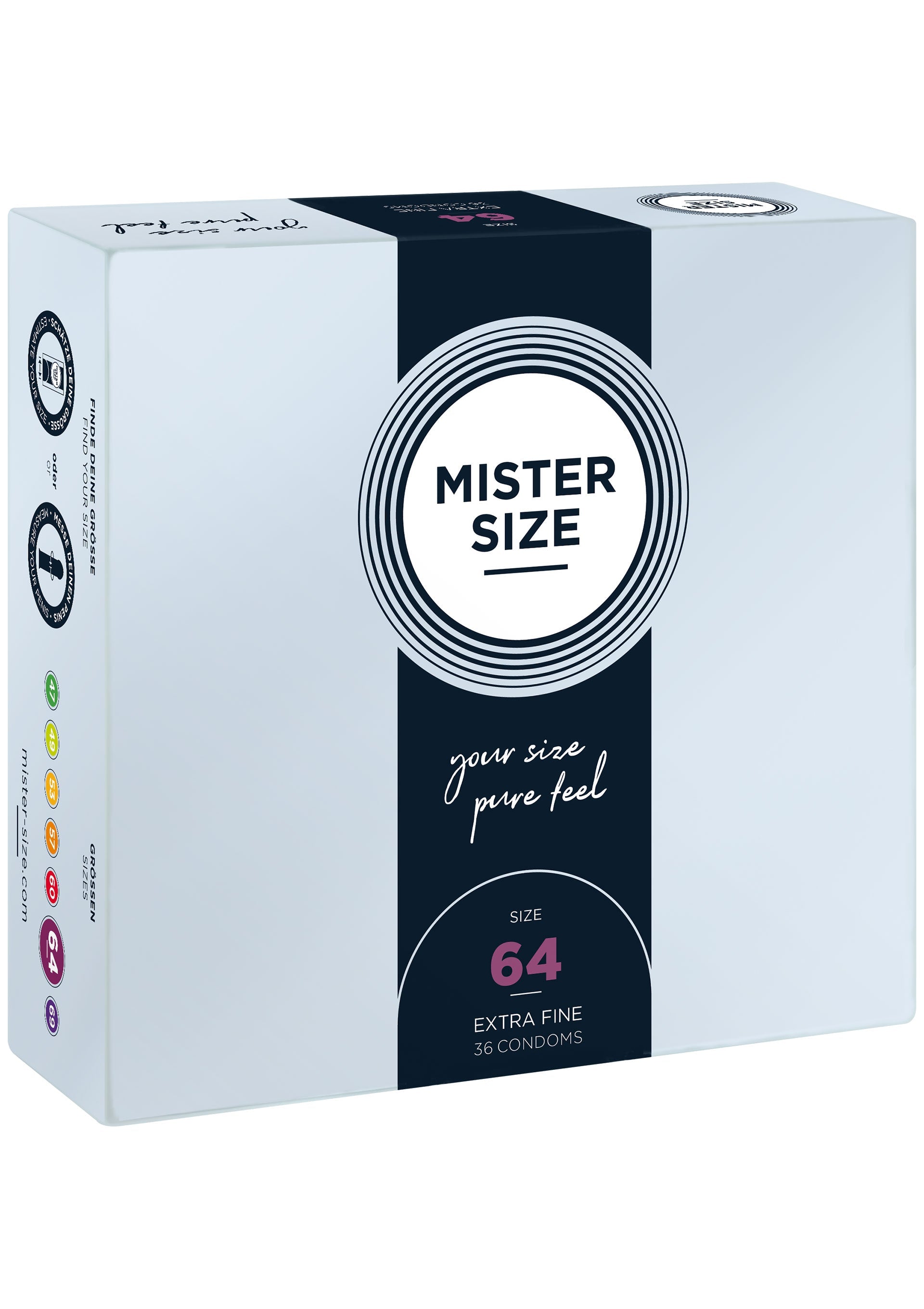 Préservatif MISTER SIZE 64mm Condoms 36pcs