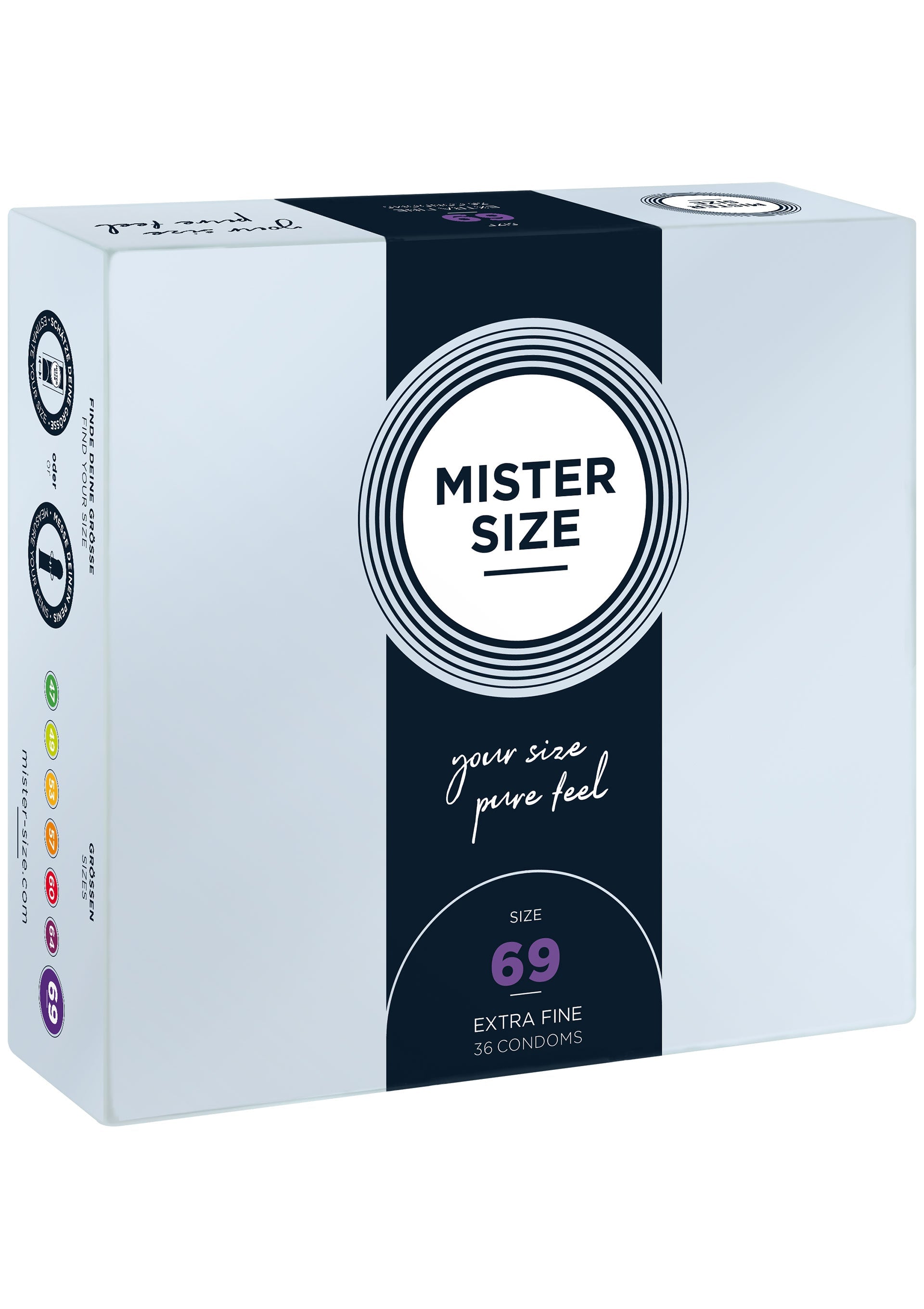 Préservatif MISTER SIZE 69mm Condoms 36pcs