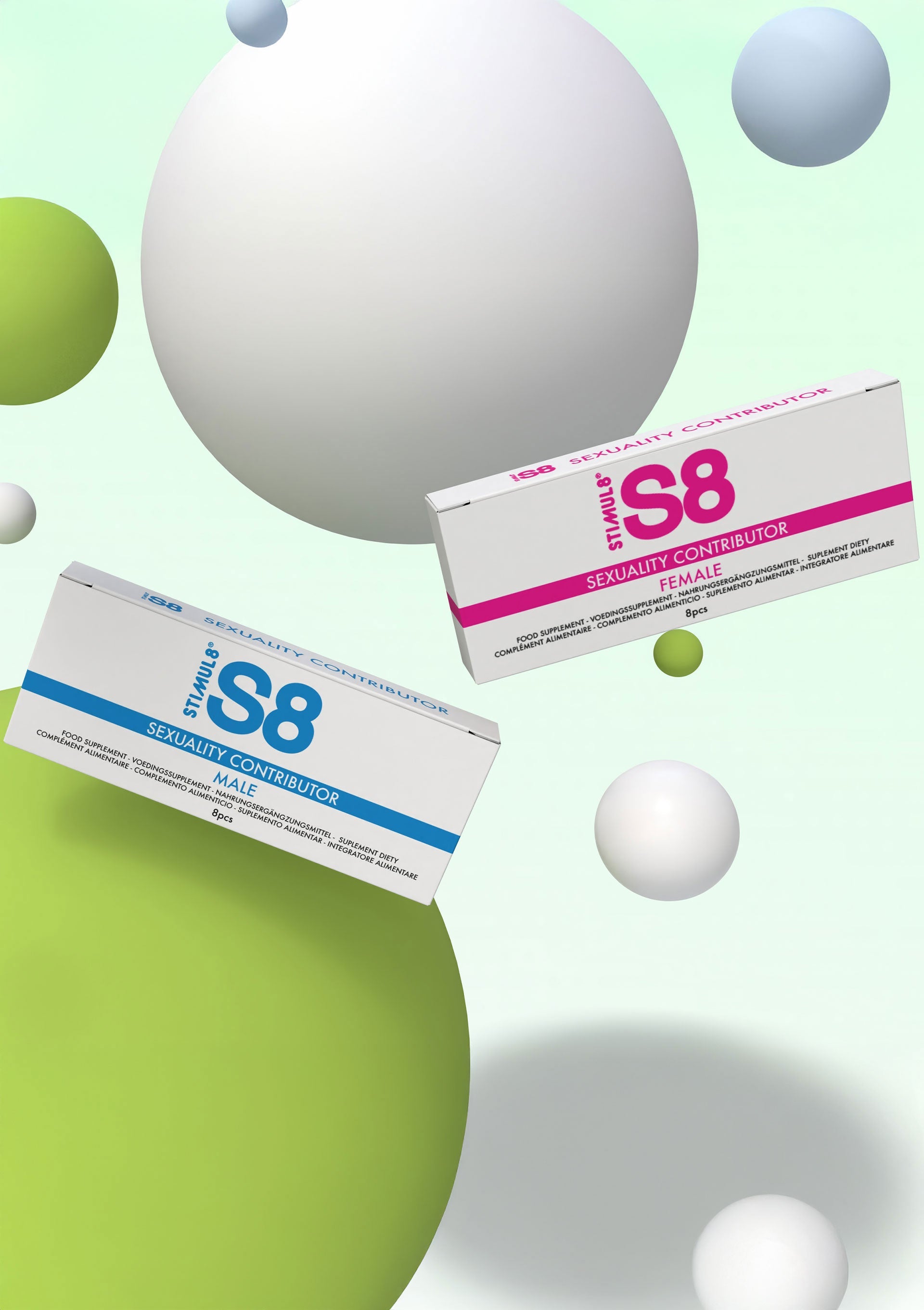 Stimulant intime Stimul8 S8 S8 Sexuality Male Tabs 8 pcs