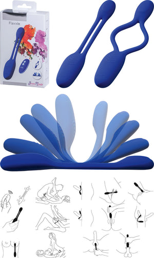 Vibromasseur pour couple BeauMents Flexxio - Bleu