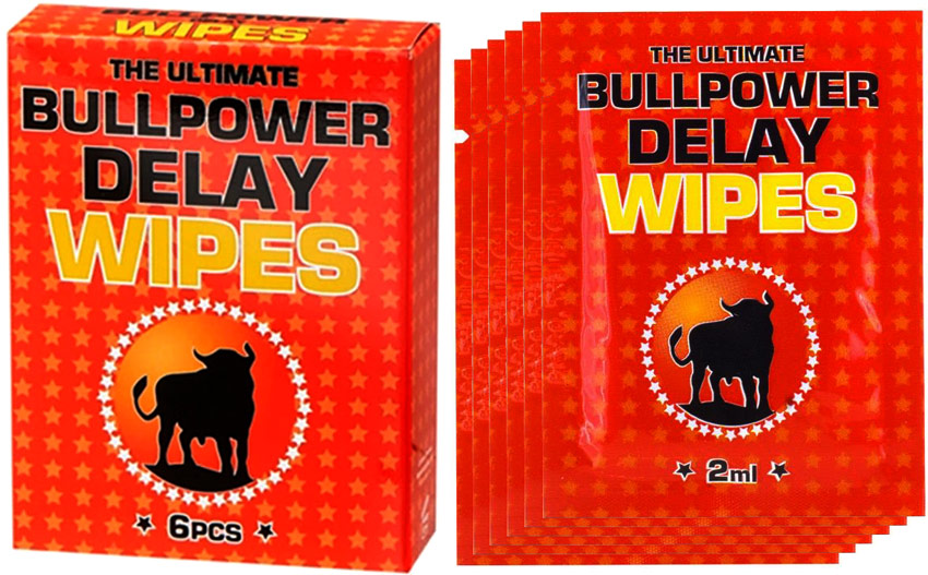 Lingettes pour retarder l'éjaculation - Bull Power Delay - 6 pièces