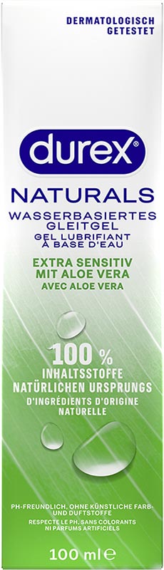 Gel lubrifiant Durex Naturals - 100 ml (à base d'eau)