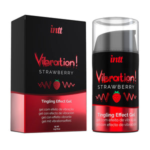 Gel amplificateur d'orgasme Intt Vibration! Strawberry - 15 ml