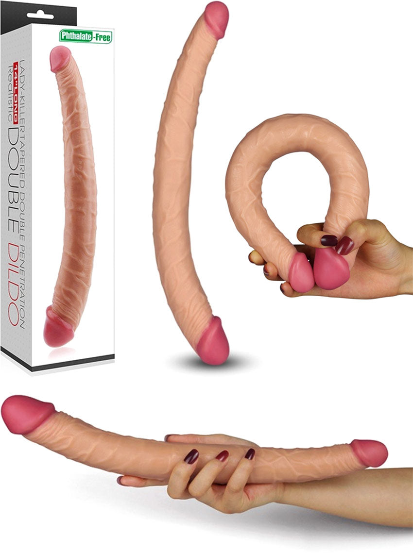 Dildo réaliste double pénétration LoveToy Lady-Killer - 36 cm